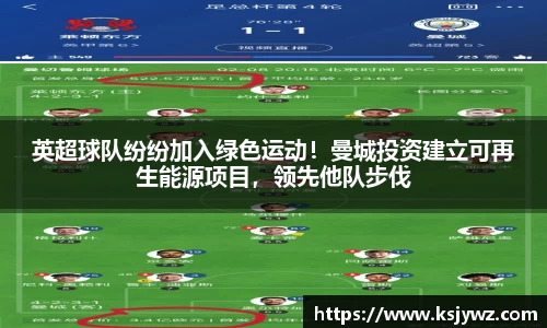 英超球队纷纷加入绿色运动！曼城投资建立可再生能源项目，领先他队步伐